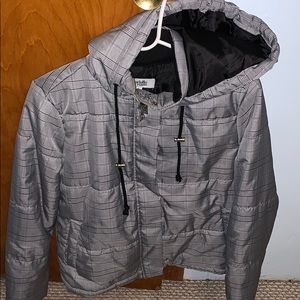 Black and white winter jacket